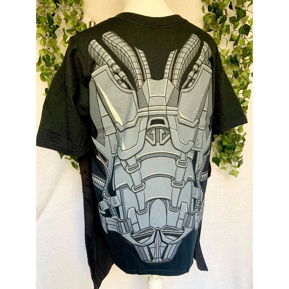 Superman Man of Steel General Zod Black & Gray Adult T Shirt & Cape Men's Large
